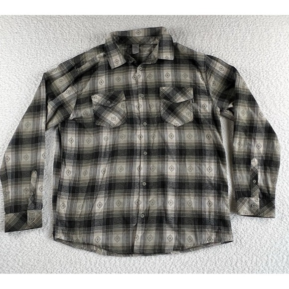 Hurley Other - Hurley Men's Flannel Long Sleeve Button Up Shirt Size Large Pockets